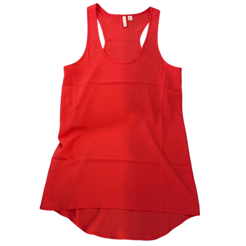 Frenchi Womens Red Racerback Tank Top‎ High Low Hem Sleeveless Scoop Neck Small
